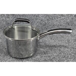 Farberware Millennium Saucepan  2QT Silver Stainless Steel Glass Lid Pot Handle